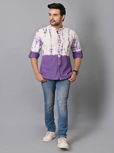 Tie Dye Men Shirt - Purple
