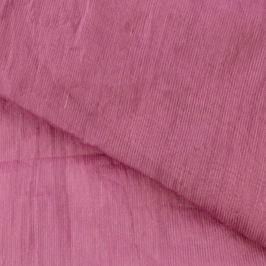 Rani Pink Stripes Silk Chanderi Fabric - Charkha TalesRani Pink Stripes Silk Chanderi Fabric