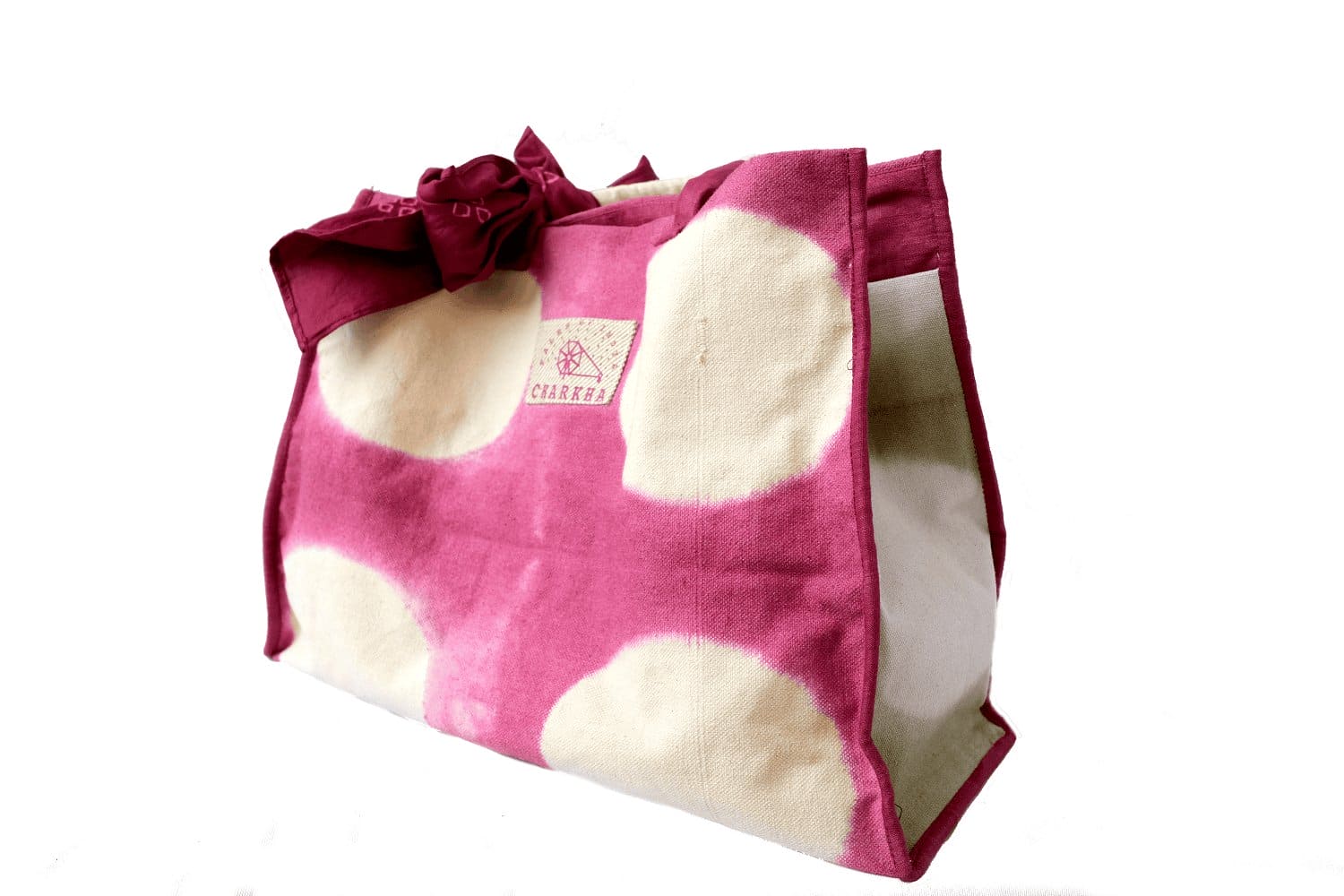 Red Tie Dye Tote Bag - Charkha TalesRed Tie Dye Tote Bag