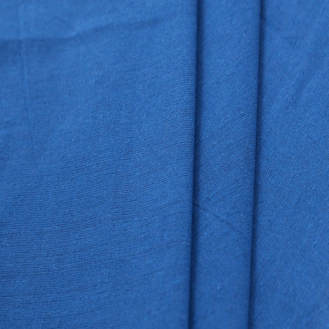 Royal Blue Khadi Fabric - Charkha TalesRoyal Blue Khadi Fabric