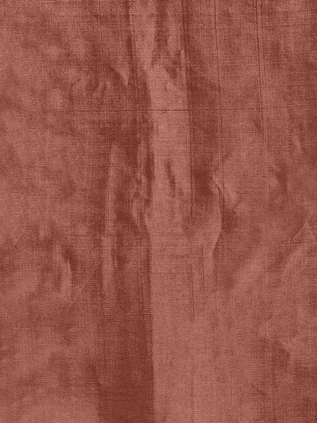 Rust Orange Silk Chanderi Saree - Charkha TalesRust Orange Silk Chanderi Saree