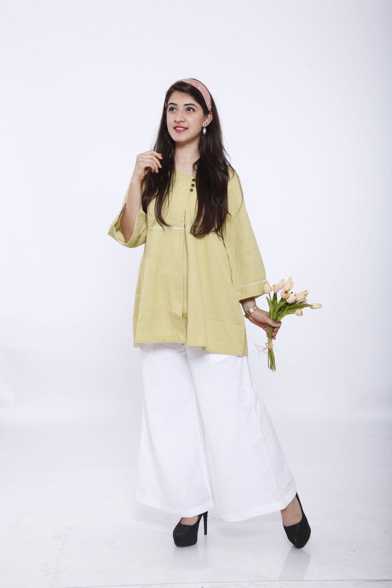 Sea Green Women Cotton Co-Ord Set - Charkha TalesSea Green Women Cotton Co-Ord Set