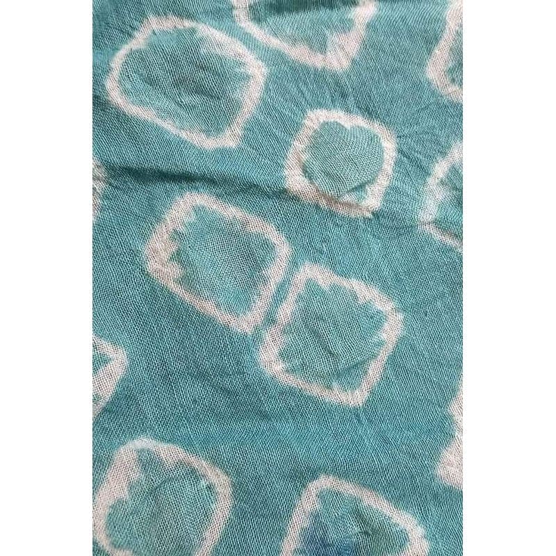 Turquoise Hand Dyed Khadi Fabric - Charkha TalesTurquoise Hand Dyed Khadi Fabric