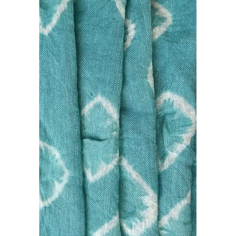 Turquoise Hand Dyed Khadi Fabric - Charkha TalesTurquoise Hand Dyed Khadi Fabric