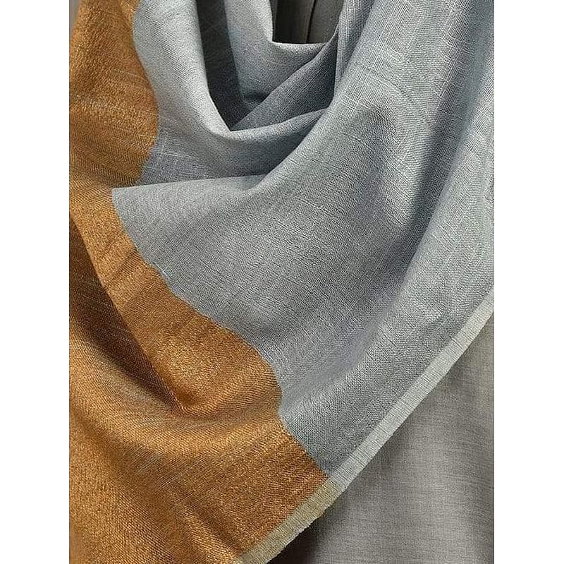 Women Multicolour Handwoven Linen Stole - Charkha TalesWomen Multicolour Handwoven Linen Stole