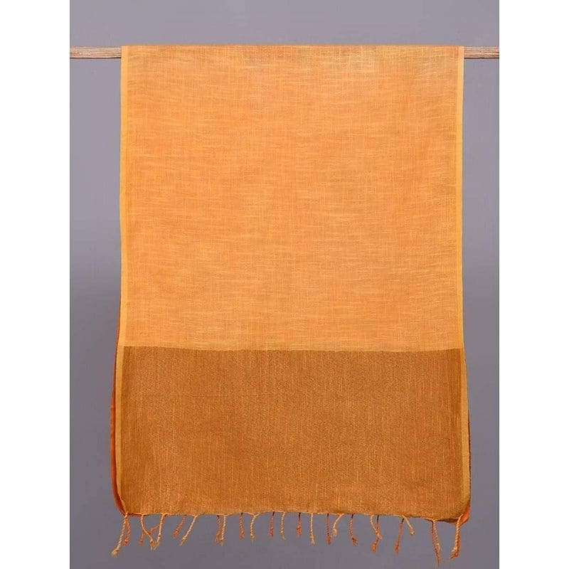 Women Multicolour Handwoven Linen Stole - Charkha TalesWomen Multicolour Handwoven Linen Stole