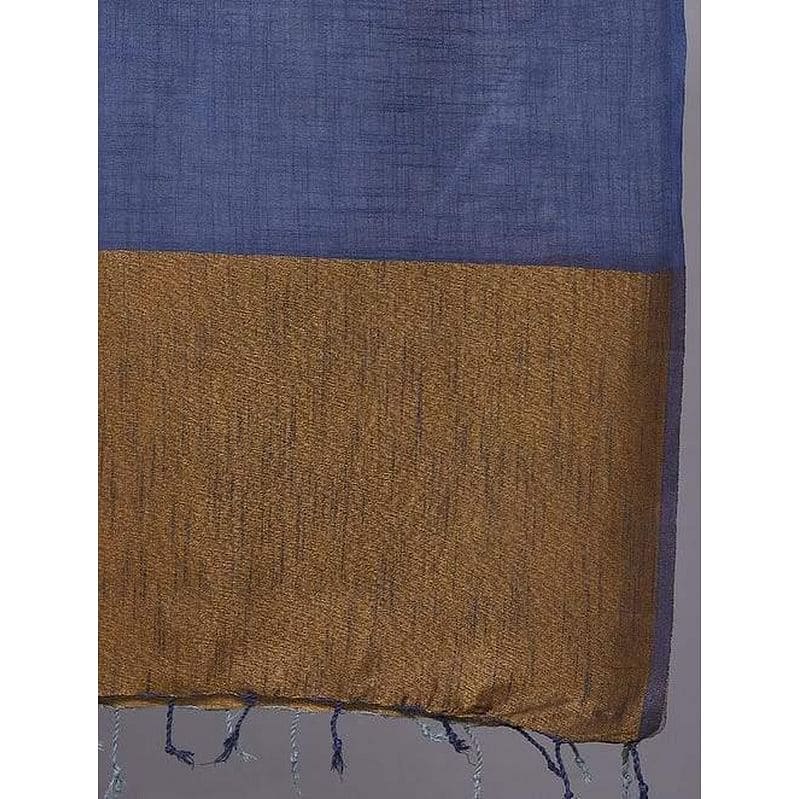 Women Multicolour Handwoven Linen Stole - Charkha TalesWomen Multicolour Handwoven Linen Stole