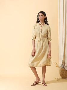 Floral Colourful Dress - Yellow