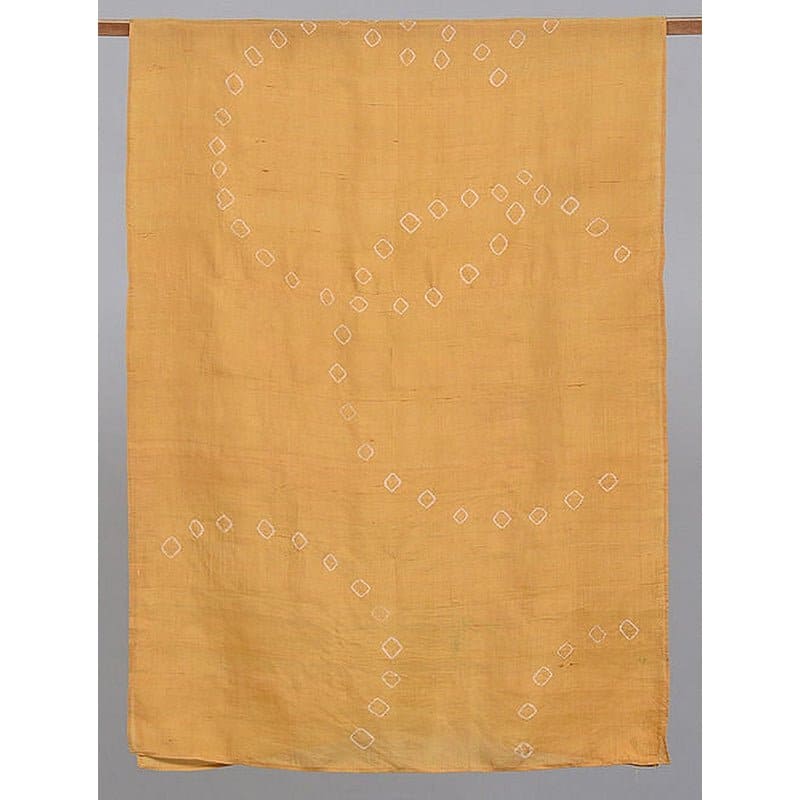 Yellow hand dyed Silk Scarf. - Charkha TalesYellow hand dyed Silk Scarf.