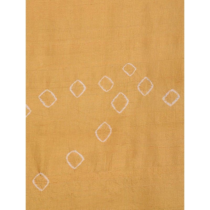 Yellow hand dyed Silk Scarf. - Charkha TalesYellow hand dyed Silk Scarf.