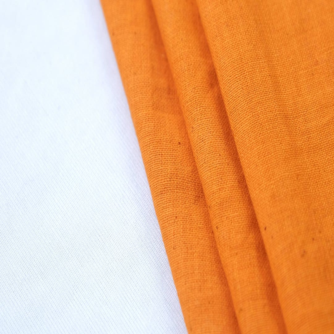 Yellow Khadi Cotton Fabric - Charkha TalesYellow Khadi Cotton Fabric