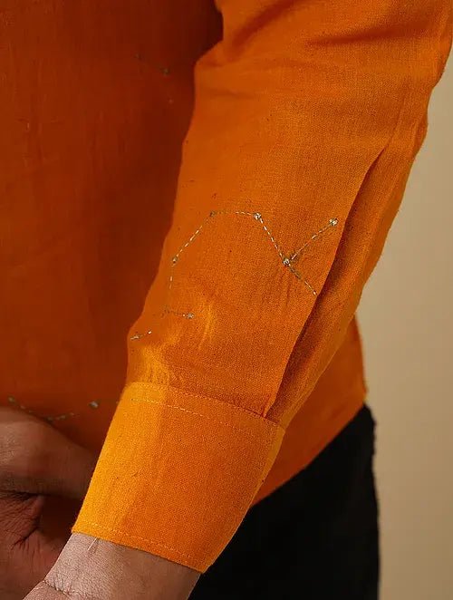 Yellow Khadi Cotton Shirt - Charkha TalesYellow Khadi Cotton Shirt