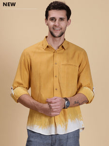 Ombre Dyed Casual Shirt - Yellow