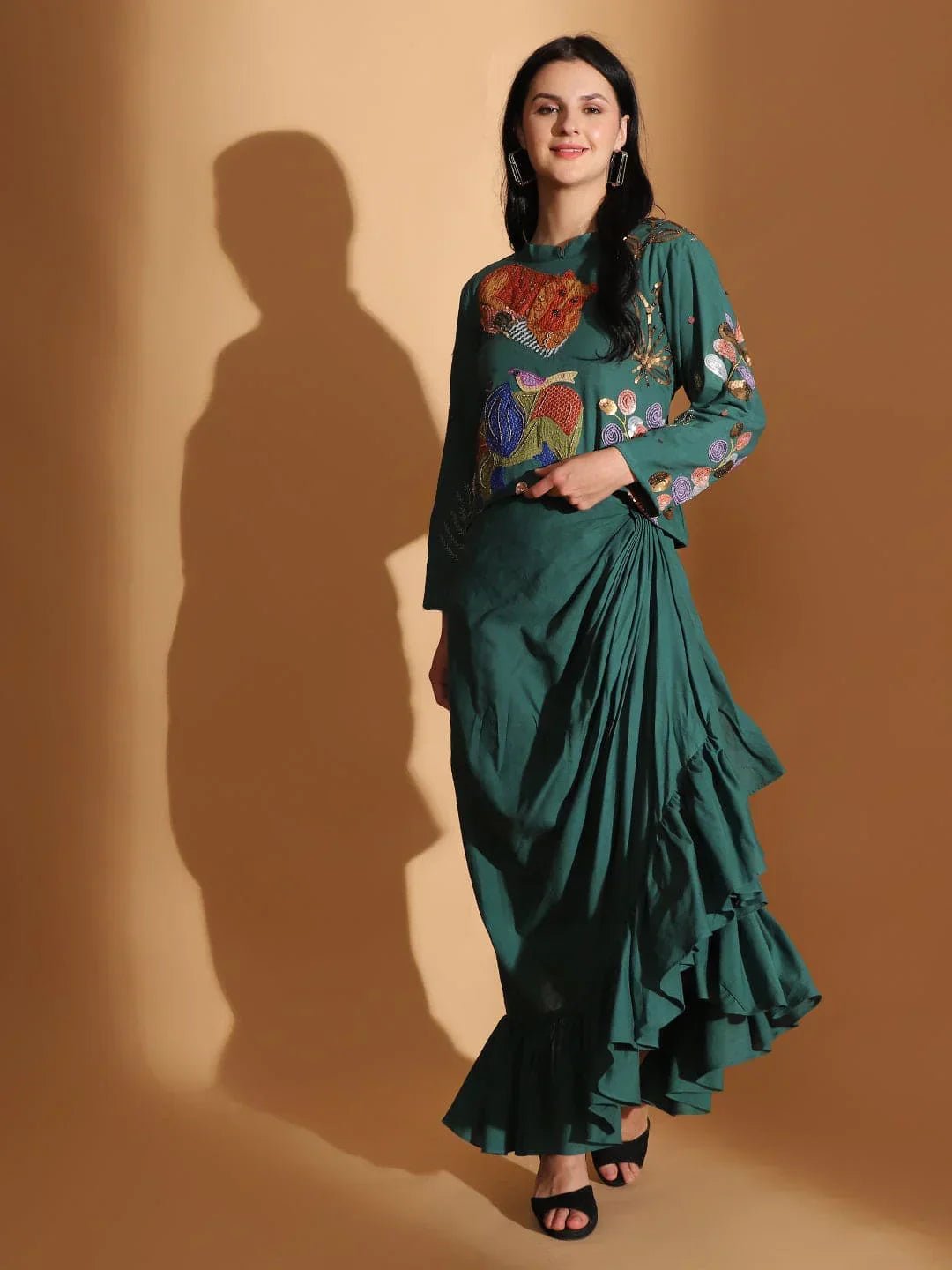 Applique Work Kurta Suits: Timeless Elegance in Every Stitch - Charkha Tales