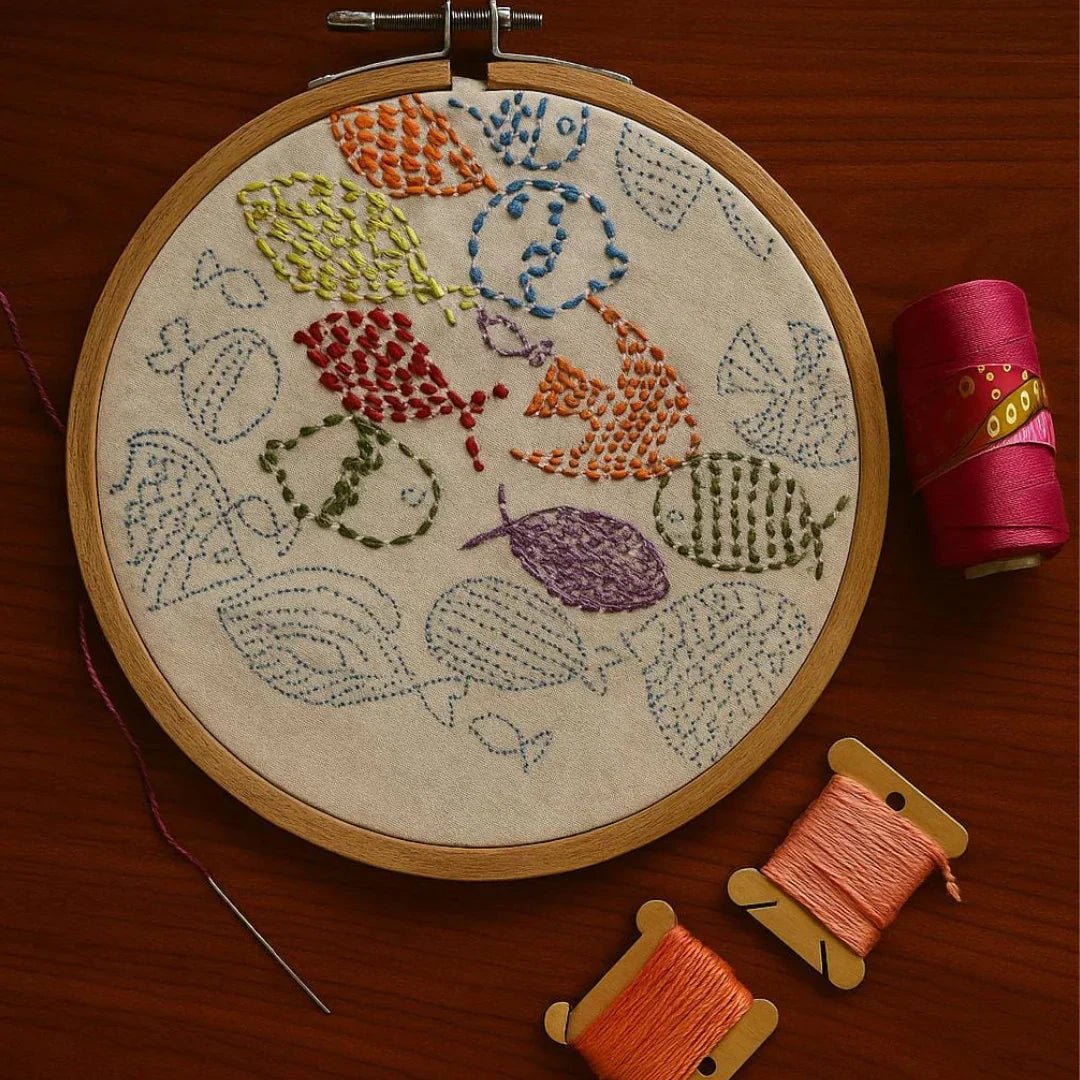 Turn Screen Time into Me Time with Beginner Embroidery Kits - Charkha Tales
