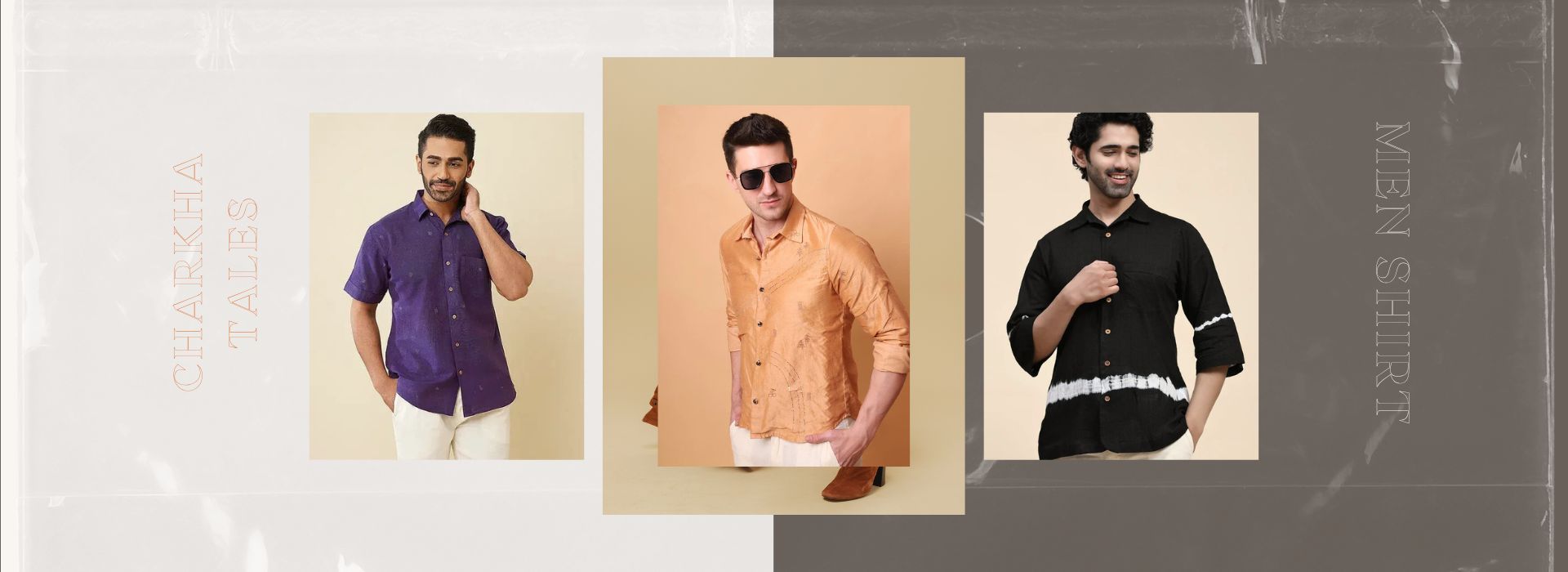 Men wearing stylish cotton and khadi shirts – Charkha Tales men’s shirt collection up to 40% off