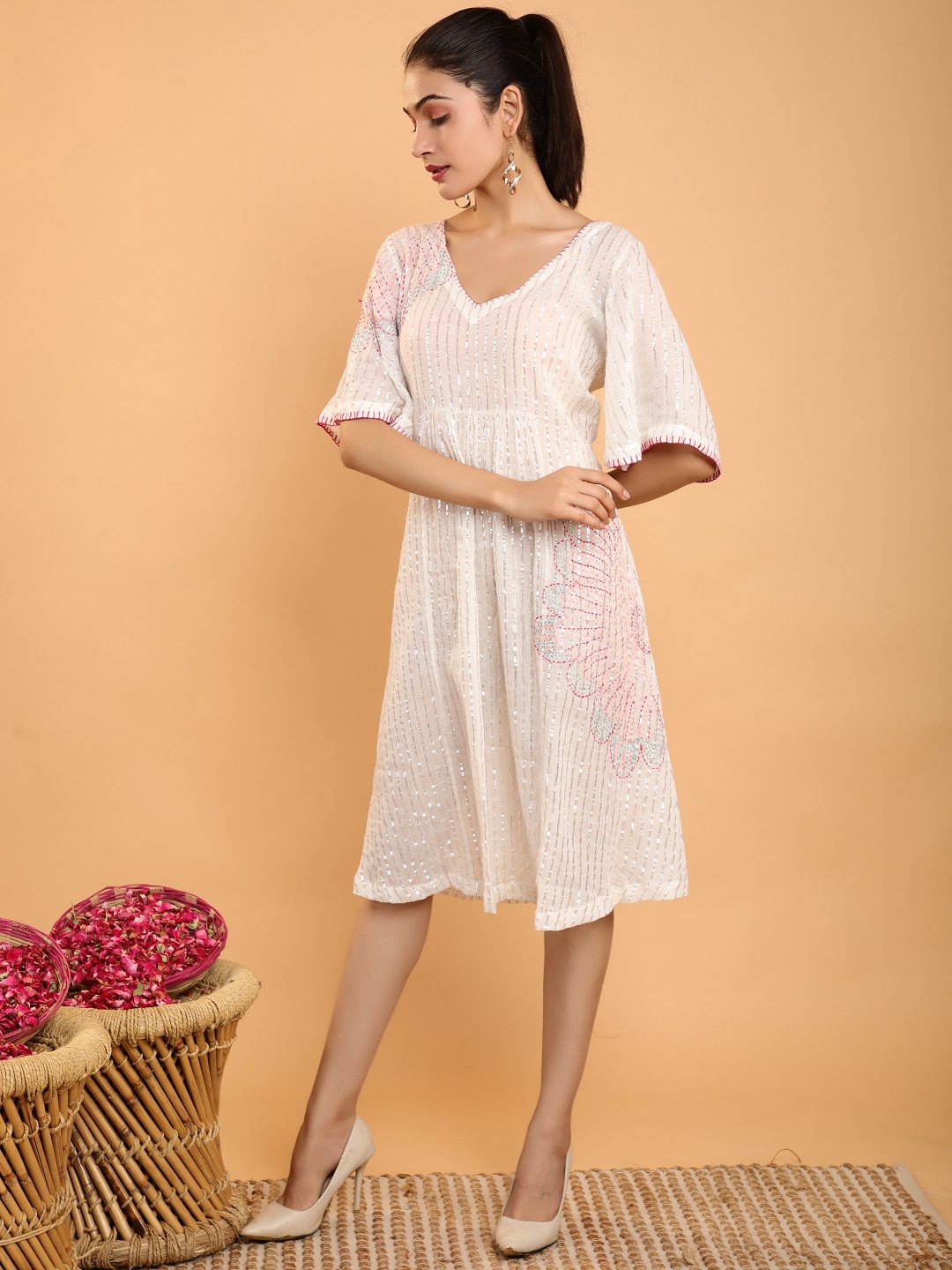 Buy Embroidered Dress Online | Charkhatales - Charkha Tales