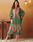 Green Clamp Dyed Kurta Set