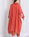 Zardozi Antifit Kurta Set - Rust