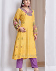 Women Zardozi Work Set of 3 - Yellow