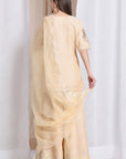 Women Zradozi Work Lahnga Kurta Set - Off-White