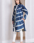 Quilted Winted Long Coat - Blue