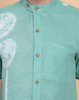 Turquoise Tie & Dye Men Shirt