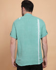 Turquoise Tie & Dye Men Shirt