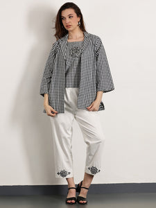 Women Gotta Top With Jacket Set  - Black