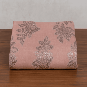 Lurex Cotton Fabric - Peach