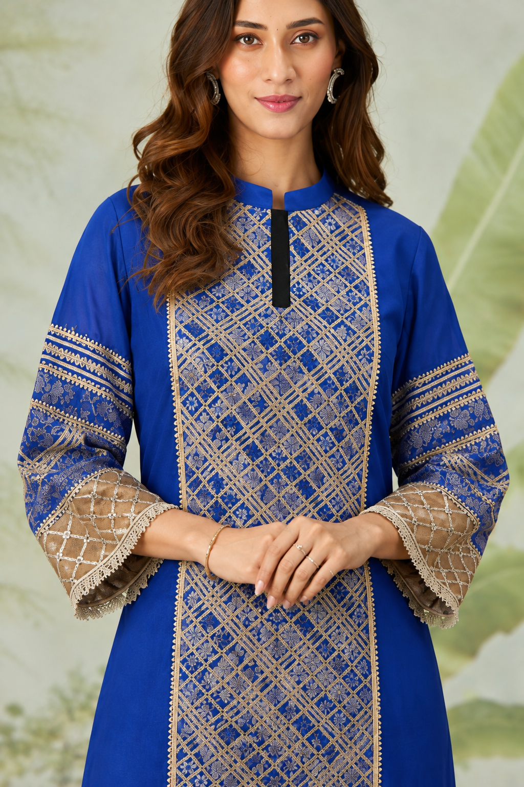 Blue Gotta  Banarasi kurta set