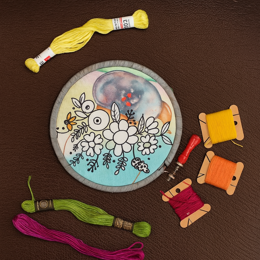 Flower Basket DIY Embroidery Kit