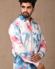 White Hand Block Cotton Men Shirt