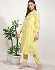 Yellow Chikankari Women Kurta Set