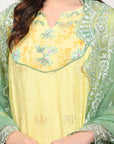 Yellow Chikankari Women Kurta Set