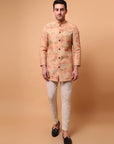 Kantha Men bandgla Jacket - Beige Gold