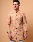 Kantha Men bandgla Jacket - Beige Gold