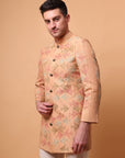 Kantha Men bandgla Jacket - Beige Gold