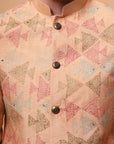 Kantha Men bandgla Jacket - Beige Gold