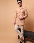 Kantha Men bandgla Jacket - Beige Gold