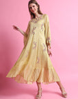 Stripes Chanderi Dress - Yellow