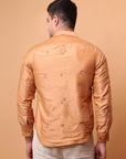 Muqaish Work Men Shirt  -Beige