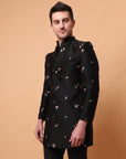 Muqaish Work Men Jacket - Black