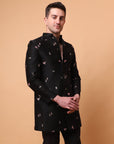 Muqaish Work Men Jacket - Black