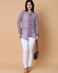 Chikan Women Top - Purple