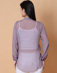 Chikan Women Top - Purple