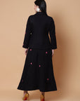 Woolen Skirt & Top Set - Black