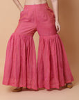 Zardozi Work Sharara Set - Pink