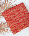 Red Banarasi Fabric