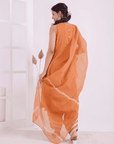 Orange Tie & Dye Kurta Set